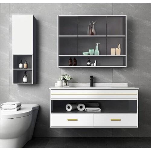 Combination of modern simple wash basin, wash basin, hanging cabinet, toilet washstand