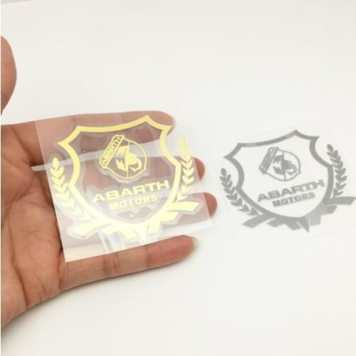 Car styling Nickel Metal Car Stickers Decals For Abarth 125 500 Punto Bravo Stilo Panda car accessories