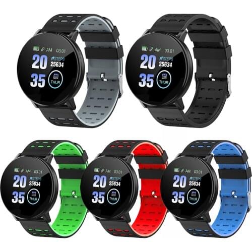 119Plus Smart Wristwatch Heart Rate Blood Pressure Monitor Sport Fitness Digital Watch Fashion Waterproof Clock For Android IOS