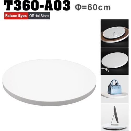 Falcon Eye 360 Degree Electric Turntable 60cm Max Load 40kg Show Product Table for Photography Rotating Display T360-A03