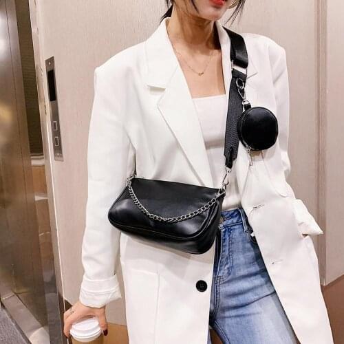 Women Crossbody Bag PU Leather Shoulder Messenger Bag For Women 2021 Luxury Style Handbag Female Travel Chain Bag and Purses