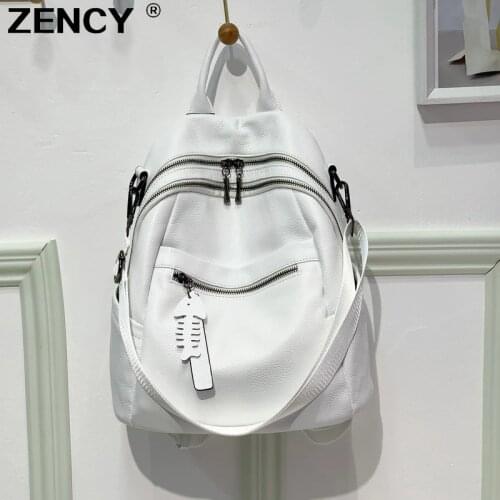 2021 NEW Excellent HOT 100% Genuine Leather Womens Backpacks Lady Top Layer Cowhide Large Capacity School Book Backpack Bags