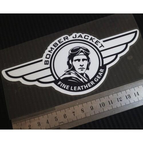 1PCS moto car Styling Decals For bomber jacket fine leather gear Reflective stickers