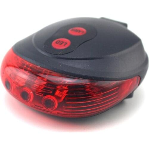1 Pcs Bicycle Light 5 Leds And 2 Lasers Mountain Road Bike Safety Night Lights Cycling Rear Tail Lamp Flashlight Taillight 0.22