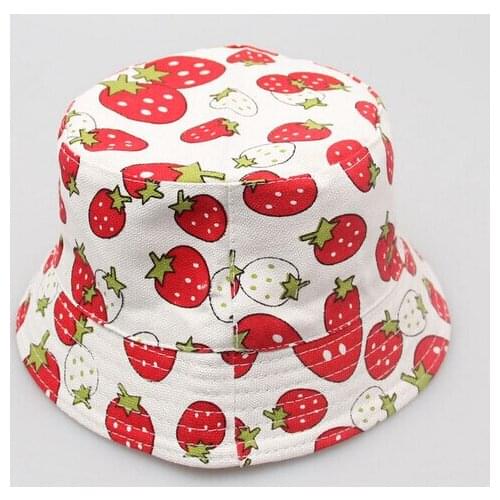 50pcs/lot fedex fastKorean style chidren casual bucket hat girl print summer hat