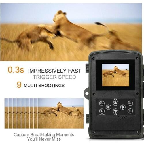 16MP 1080P Wildlife Hunting Trail Camera IP65 Trap 0.3s Trigger Surveillance Cameras Wildlife Wireless Surveillance Tracking Cam