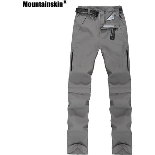 Mountainskin Summer Men Quick Dry Breathable Hiking Pants Outdoor Sports Removable Climbing Trekking Fishing Male Trousers VA771