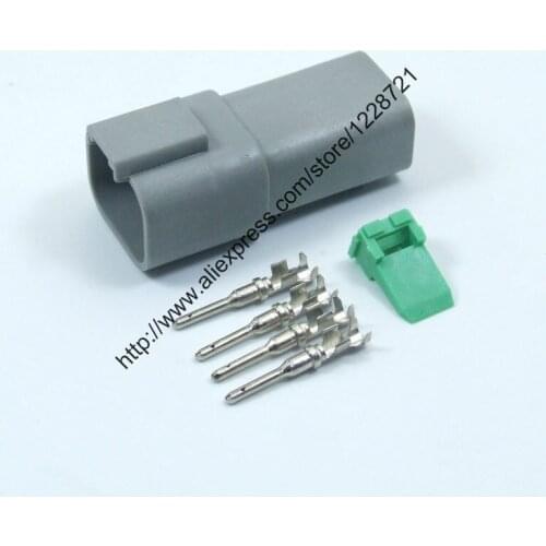 4 Way Plug Connector Kit DT04-4P 4 Pins Female Wire Connector Kit Complete With Wedgelocks&Crimping Terminal for marine