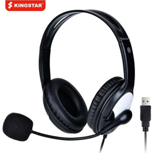 KINGSTAR Headphones Overhead Children Headset Wired Study Gaming USB Earphones with Microphone for PC Xbox One PS4 Xiaomi Phones