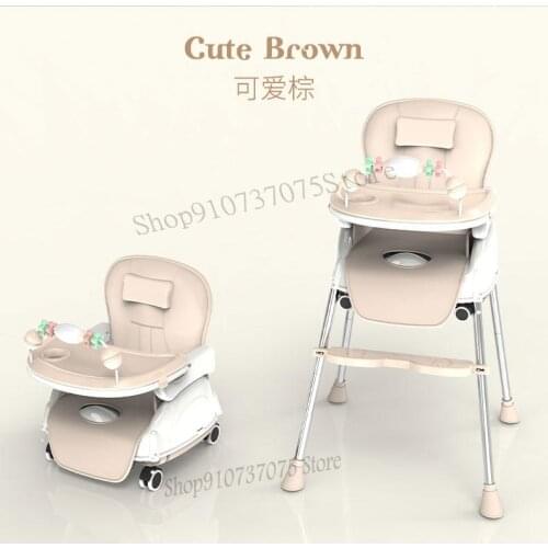 Jiajia Baby Chair Foldable Portable Baby Dining Table Multifunctional Children Dining Chair Into A Roller Coaster