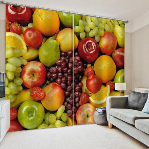 Photo fruit curtains 3d stereoscopic curtains 3D Window Curtains For Living Room Bedroom 3d stereoscopic curtains