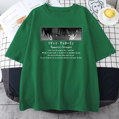 Mans T-shirt Man Attack on Titan Character Oversized Loose O Neck Short Sleeve Top 2021 New Harajuku Plus Male Graphic T shirts