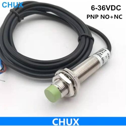M12 Inductive Proximity Sensor PNP 12mm 24v IM12-4-DPC NO+NC 6-36V 4mm Detect Distance Motion Switch