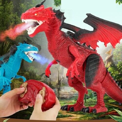 Infrared Spray Remote Control Dinosaur Simulation Animal Model Series Electric Remote Control Dinosaur Walking Toy Children Gift