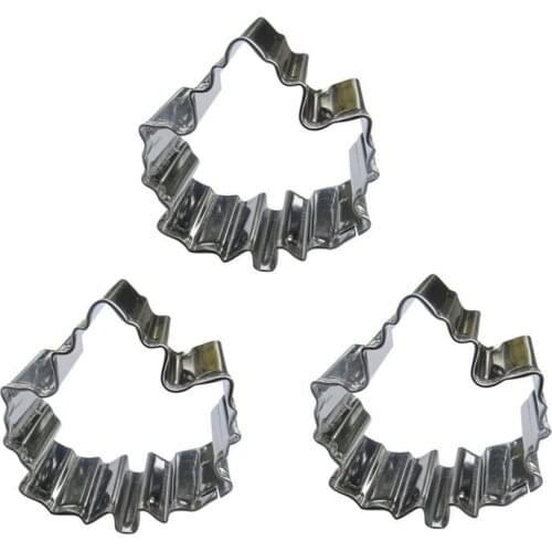 Small Maple Leaves shape 3 piece biscuit cutting molds, baking tools, cake decorating soft candy tools