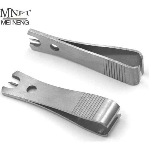 MNFT 1pcs 5.1cm / 2in MINI Fly Fishing Line Scissor 2 In 1 Stainless Steel Fishing Line Cutter with Hook Eye Cleaner Tools
