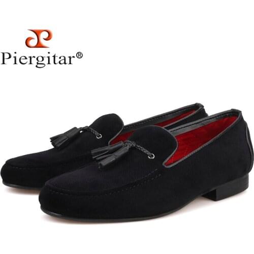 Cotton Men Shoes With Leather Tassels Men Loafers Men Wedding and Party Shoe Men Flats Size US 4-14 Free shipping