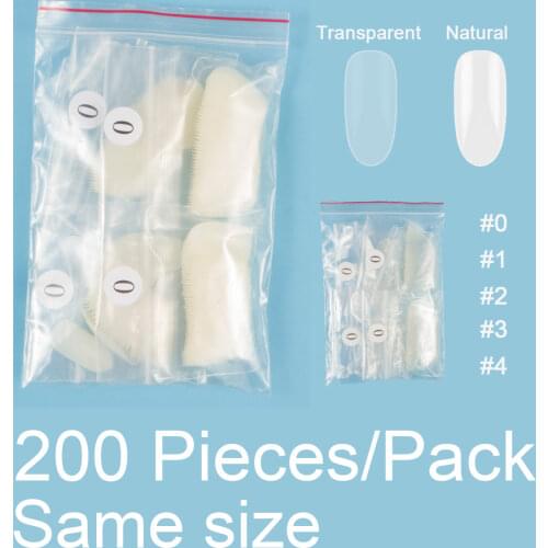 250 Pieces Same Size Of Oval Shape False Nail Tips Purchase Specific Sizes Fake Nails For Paintting Prastic Nails Size 0 1 2 3 4