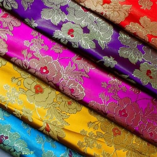 NCF435 150cm Width 5colors High Quality Metallic Fabric Jacquard Brocade Fabric For Chinese Qipao Cosplay Dress DIY Fabric