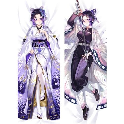 Newly Design Demon Slayer Kimetsu no Yaiba Shinobu Kocho Dakimakura Anime Hugging Body Pillow Case Covers