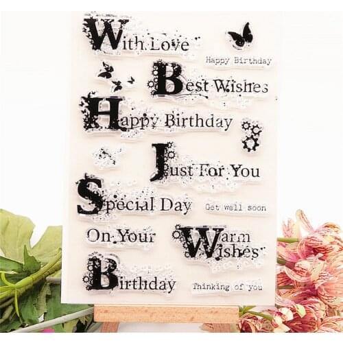 10.5*15CM Text Paragraph Transparent Clear Stamps / Silicone Seals Roller Stamp For DIY Scrapbooking Photo Album/Card Making