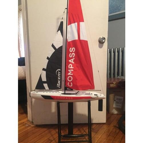 Remote Control Boat 53” Inch Wind Power Drive 2.4G Unpowered Assembled Electric Boat RC Sailing Boat for hobby boys adults (S)