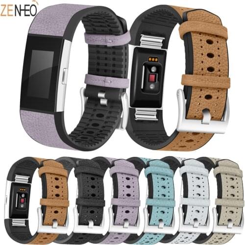 For fitbit charge 2 watch strap TPU+leather watch band Breathable Wristband Replacement for charge 2 Watches straps watchband