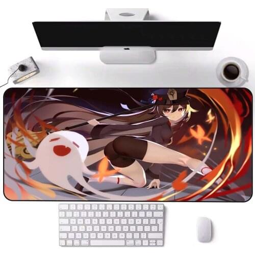 Rgb anime girl mouse pad pads game player large desk mat pc mousepad computer equipment keyboard led light ordinary carpet mats