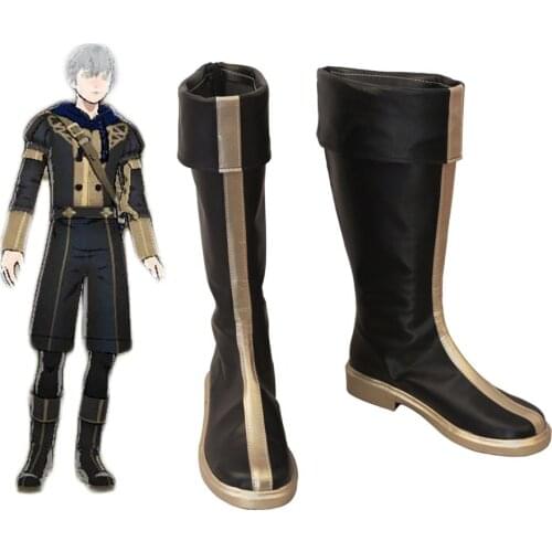 Fire Emblem Three Houses Ashe Cosplay Boots Customized Leather Shoes for Adults and Kids Halloween Cosplay
