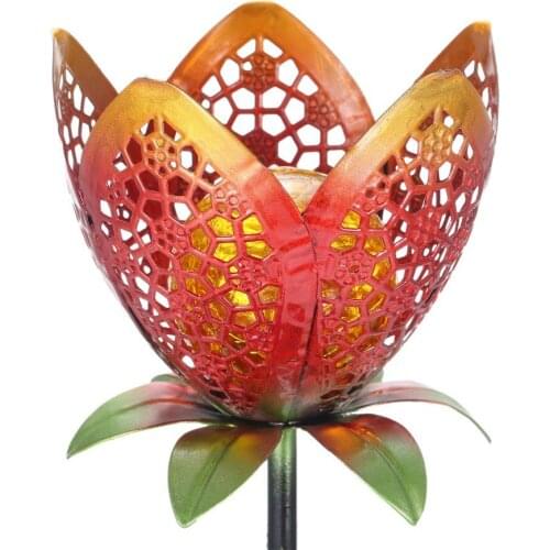 Solar LED Flower Light Lawn Lantern Flame Lamp Drop shipping