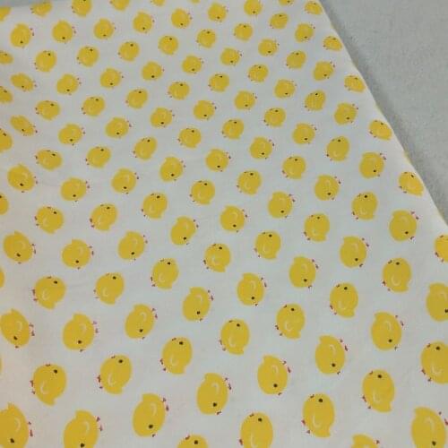 100% Cotton viaPhil Brand Yellow Chicks Printed Fabric Animal Fabric Patchwork Cloth Dress Home Decor