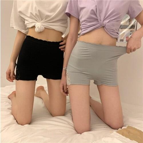 Women Safety Short Pants Summer High Waist Anti Chafing Soft Thread Panties Female Safety Boxer Femme Boxers Underwear