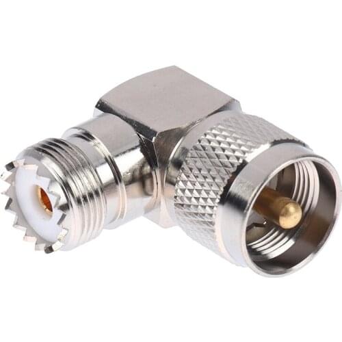 UHF Male PL-259 PL259 to UHF Female SO-239 SO239 Angle 90 RF Adapter connector New