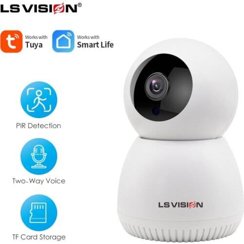 WIFI Tuya Smart IP Camera Onvif SD Card Slot Supported Smart Life App Wireless Tow Way Audio Surveillance Camera Baby Monitor