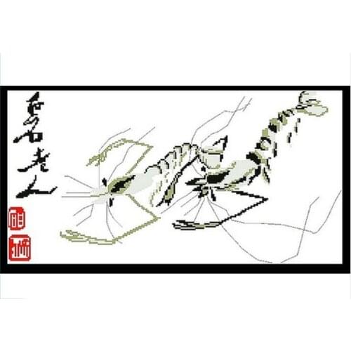 Embroidery Package Hot Sell Best Quality Cross Stitch Kits Prawn Animal Free Shipping