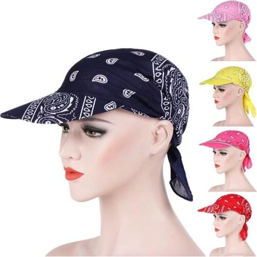 1pc Creative Printed Womens Summer Sun Cap Cloth Kerchief Headscarf Hat