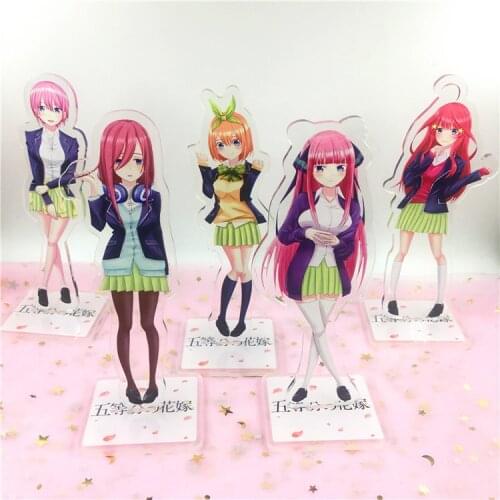 15cm Anime The Quintessential Quintuplets Keychain Cartoon Figure Go-Toubun No Hanayome Acrylic Key Ring Decoration ornament