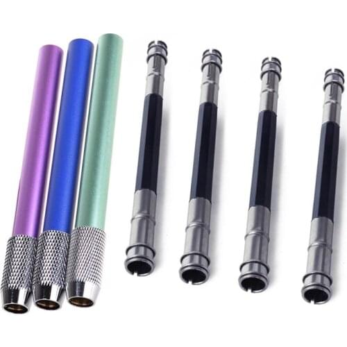 3Pcs Metal Pencil Lengthened Extender Holder Ran & 4 PCS Adjustable Dual Head Pencil Extender Holder Sketch