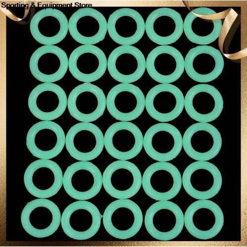 30Pcs/Pack Green Color Camping Nail Night Vision Luminous Ring Round Multi-functional Tents Accessories