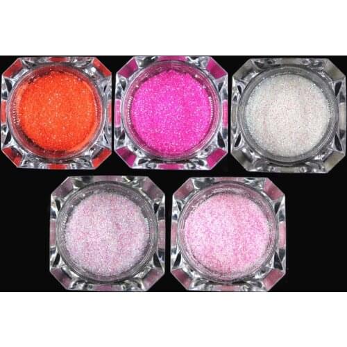 5-6 Boxes Super Holographic Gradient Nail Glitter Powder Set Sugar Laser Pigment Dust Manicure Powder Nail Art Decoration