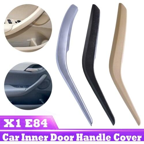 Car Interior Door Handle Cover Armrest Trim Left Right Fit For BMW X1 E84 16d/16i/18d/20d 2008-2016 ABS+PC Black Beige