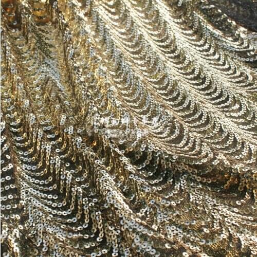 Sparkly Gold/Black Sequin Glamorous Embrodiery Tablecloth/Backdrop or Wedding / Birthday / Dinning Party Table/ Event Decoration