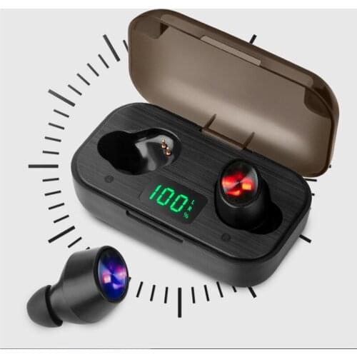 Bluetooth Earphone Wireless Headphone Bluetooth 5.0 HiFi Headset Wireless Earbuds F6 TWS 1500mAh Charge Box IPX5 LED Display