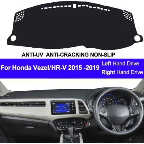 Car Dashboard Cover 2 Layers For Honda HR-V HRV Vezel 2015 2016 2017 2018 2019 Dashmat Pad Carpet Dash Mat Sun Shade Cusion