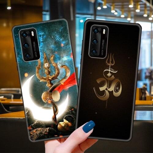 Phone Case For Huawei P40 P30 P10 P20 Lite P Smart Z 2019 Pro Black Cover Waterproof 3D Etui Luxury Bumper Shiva Hindu Buddha