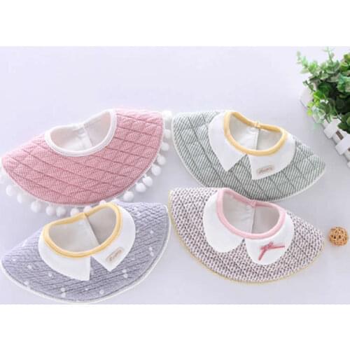 Baby Bibs Burp Cloth boy girl Scarf Meal Collar Circular Baby bib Circular rotating waterproof decorative Collar Baby drool bib