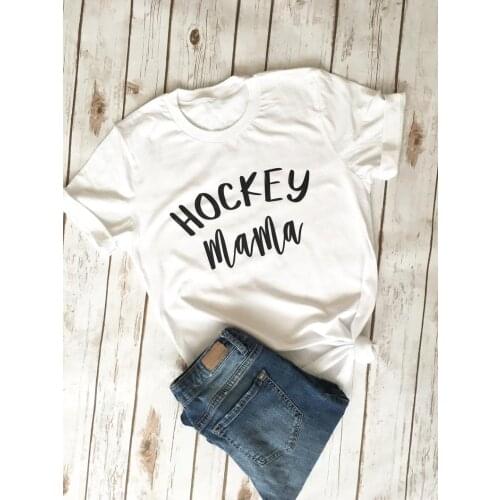 Hockey Mom t-shirt funny women graphic camisetas 100% Cotton tumblr Fashion aesthetic grunge Mom Gift casual tee top tshirts fit