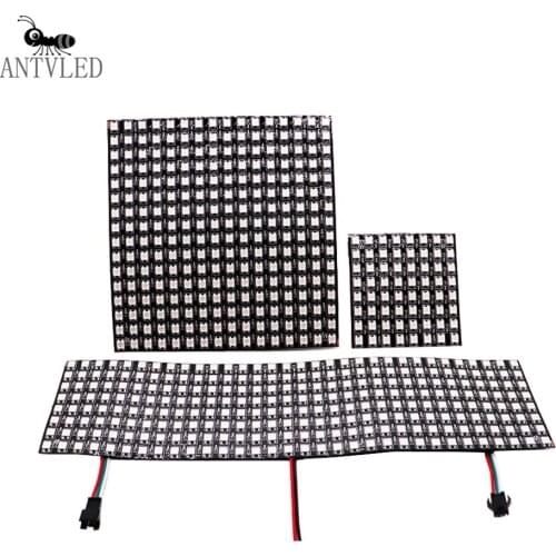 WS2812B LED Digital Flexible Individually Addressable Panel Light WS2812 8*8 ,16*16, 8*32 Module Matrix Screen,DC5V
