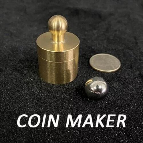 Coin Maker (Brass) Magic Tricks Gimmicks Props Steel Ball to Coins Appearing Magia Magician Close Up Illusions Mentalism Magica