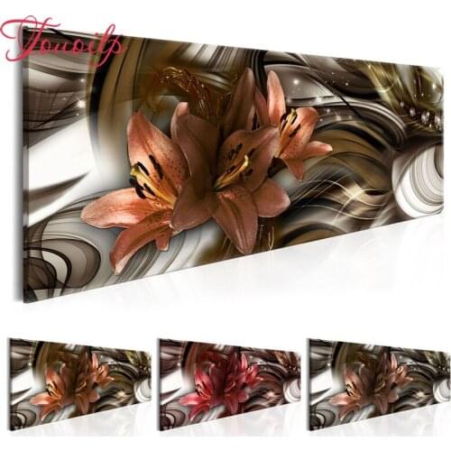 TOUOILP 3d diy full square&round abstract Lily Flowers 5d diamond painting cross stitch diamond embroidery mosaic needlework